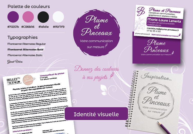 Projet Identité visuelle Plume et Pinceaux